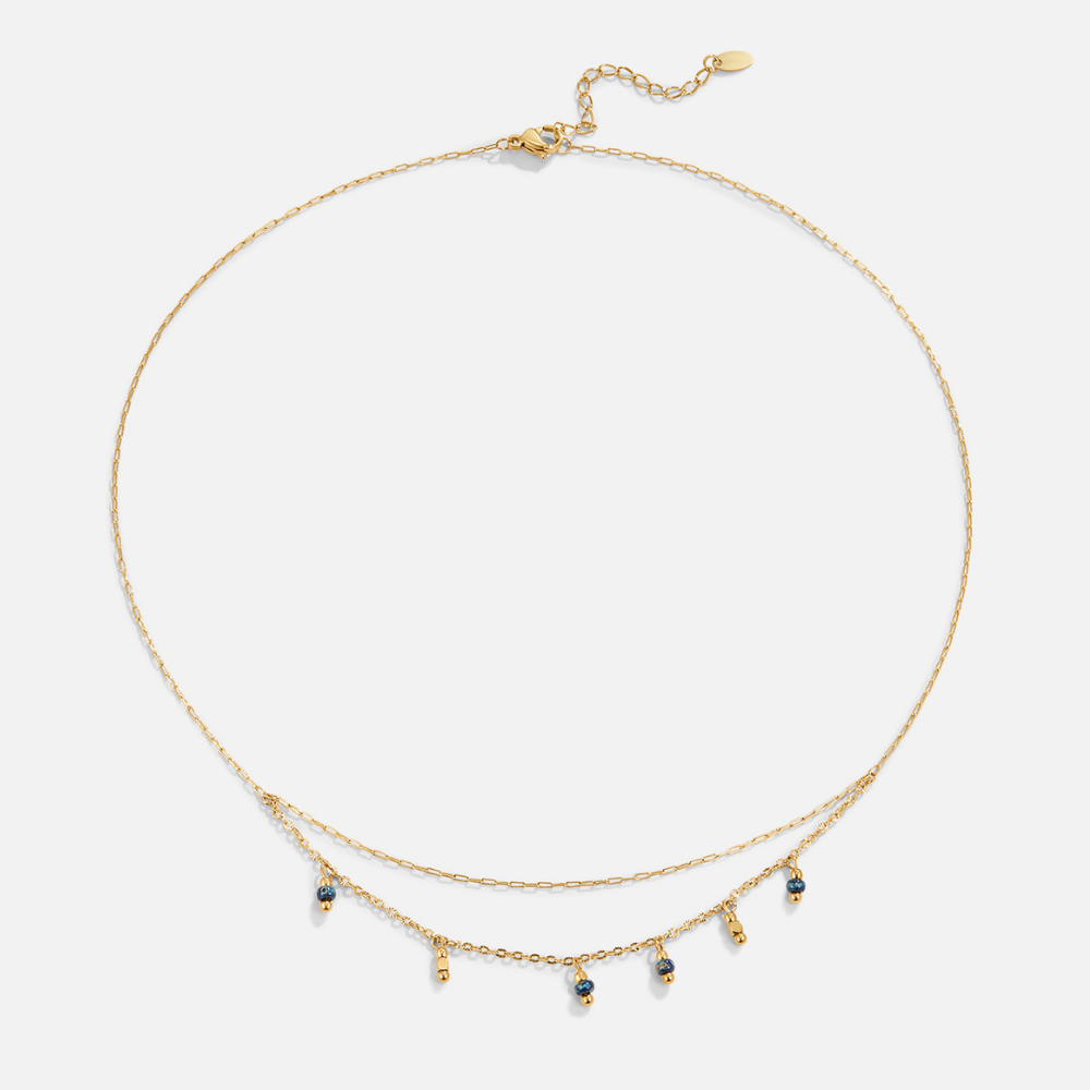 Olivia Blue Droplet Necklace