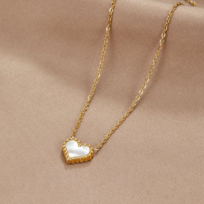 Lois Beaded Heart Necklace - Beautiful Earth Boutique