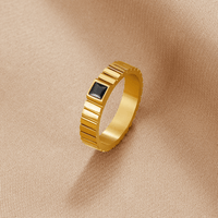 Talia Black Gold Ring - Beautiful Earth Boutique