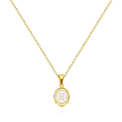 Vintage Gold Letter Necklace - Beautiful Earth Boutique