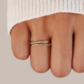 14K Gold Crystal Snake Medusa Ring - Beautiful Earth Boutique
