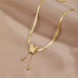 Amelie Gold Butterfly Necklace - Beautiful Earth Boutique