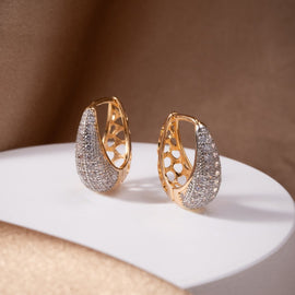 Audrey Crystal Hoop Earrings - Beautiful Earth Boutique