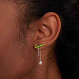 Bamboo Pearl Tassel Earrings - Beautiful Earth Boutique