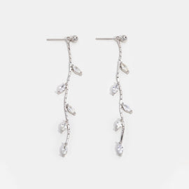 Crystal Leaf Earrings - Beautiful Earth Boutique