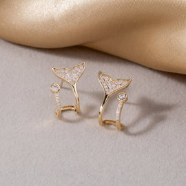 Crystal Mermaid Tail Earrings - Beautiful Earth Boutique