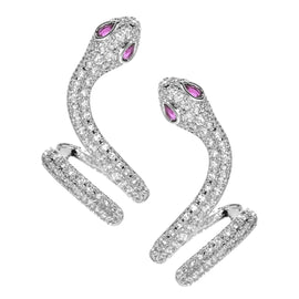 Crystal Snake Earrings - Beautiful Earth Boutique