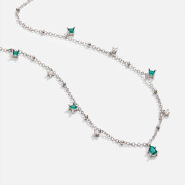 Emily Crystal Silver Choker Necklace - Beautiful Earth Boutique