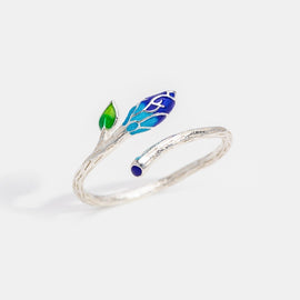 Flower Bud 925 Sterling Silver Ring - Beautiful Earth Boutique