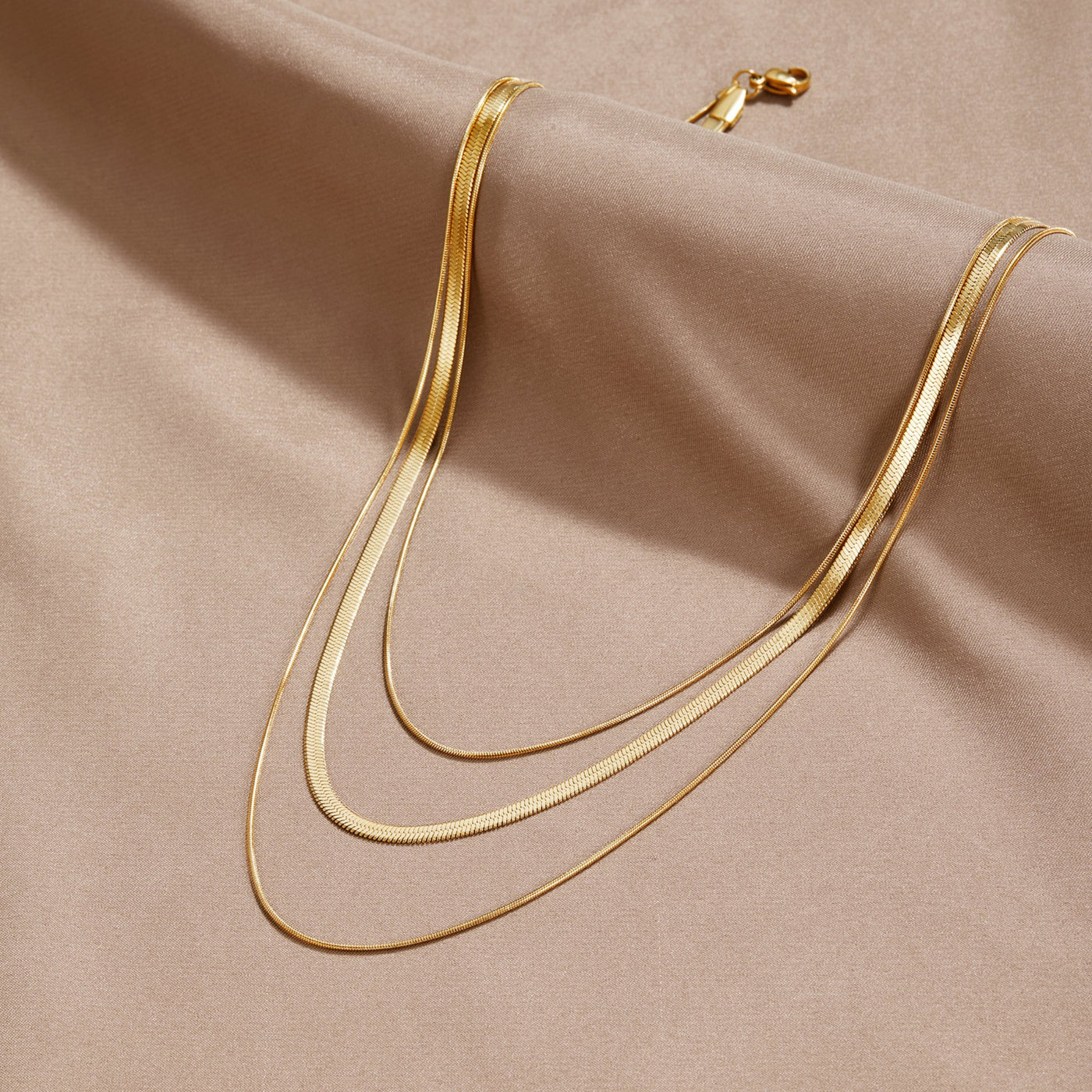 Gold Multi-Layered Chain Necklace - Beautiful Earth Boutique