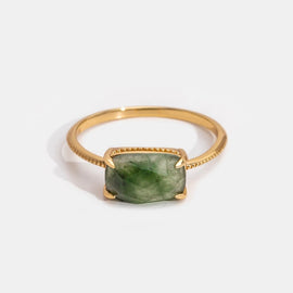 Green Quartz Crystal Ring - Beautiful Earth Boutique