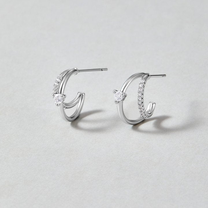 Silver hoop earrings - part 2