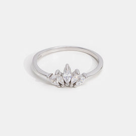 Silver Athena Crystal Crown Ring - Beautiful Earth Boutique