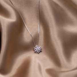 Silver Snowflake Pendant Necklace - Beautiful Earth Boutique