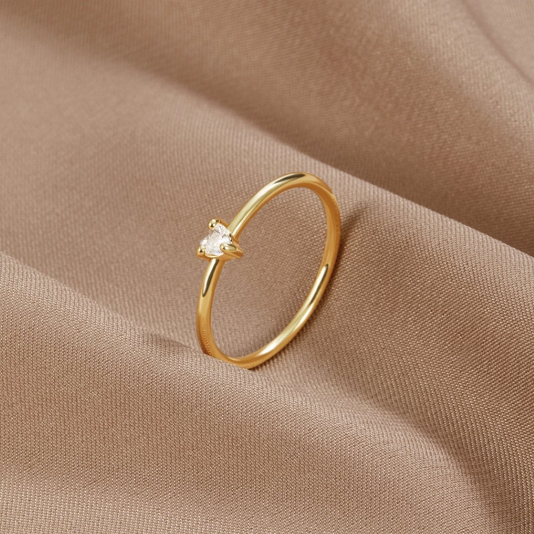 crystal gold ring