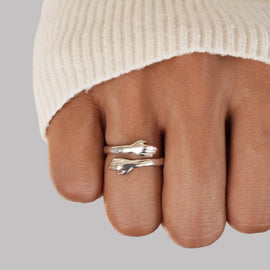 Sterling Silver Hug Ring - Beautiful Earth Boutique
