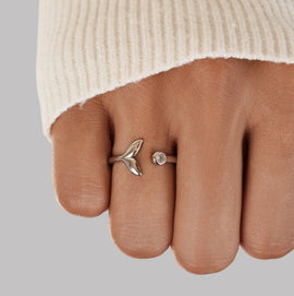 Whale Tail Sterling Silver Ring - Beautiful Earth Boutique