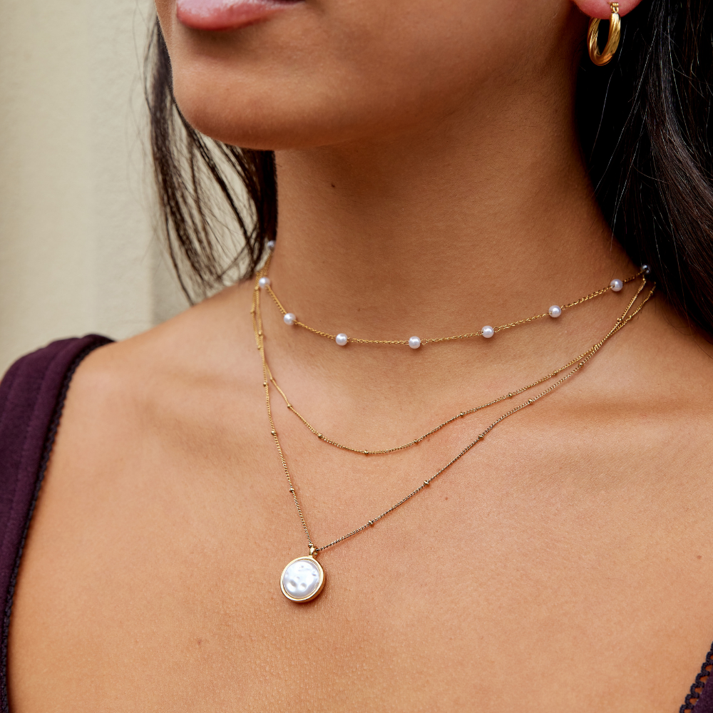 Mother Of Pearl Pendant Necklace