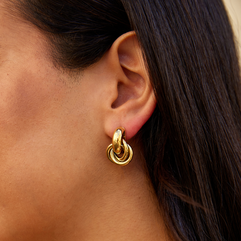 Sofia Twisted Gold Hoop Earrings