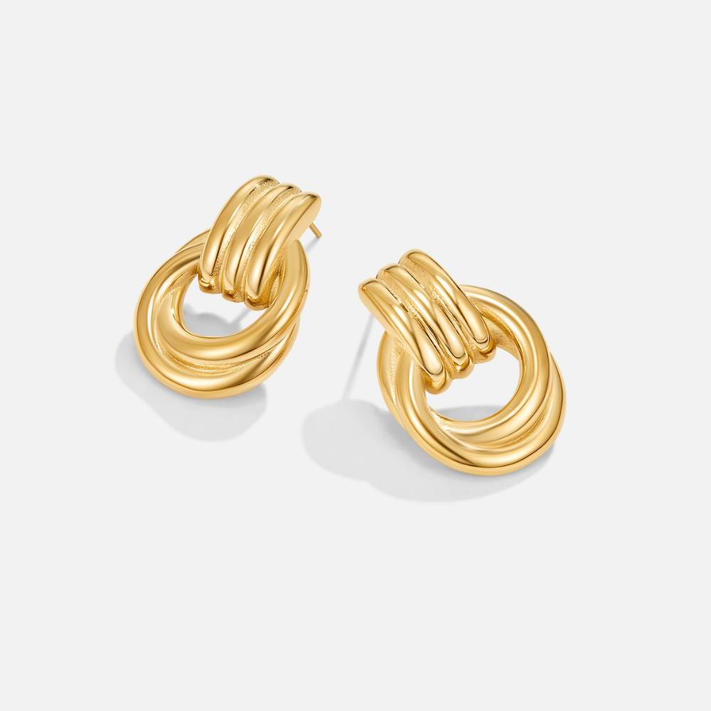 Knot Gold Hoop Earrings