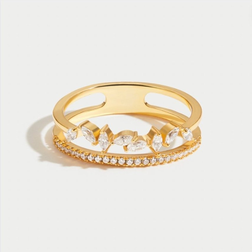 18K Gold Mia Crystal Ring - Beautiful Earth Boutique