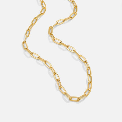 18K Gold Paperclip Charm Necklace - Beautiful Earth Boutique