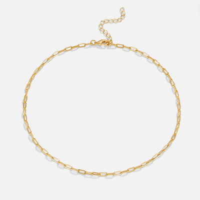 18K Gold Paperclip Charm Necklace - Beautiful Earth Boutique