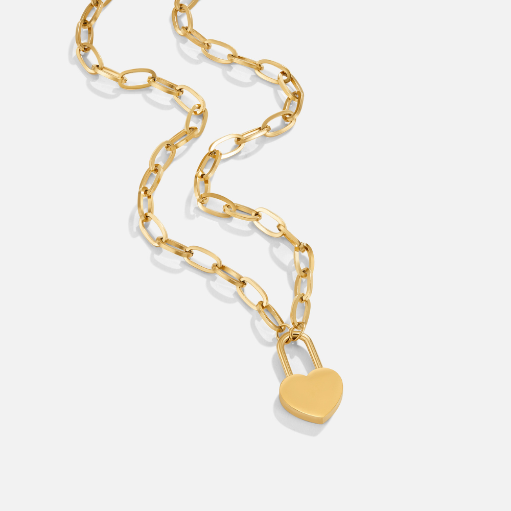 Heart Lock Pendant Necklace