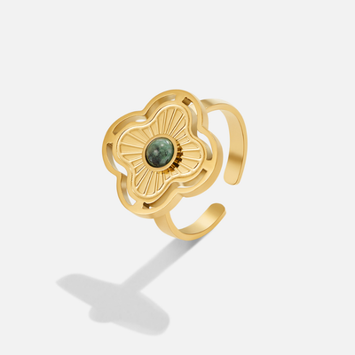 Turquoise Lucky Flower Ring