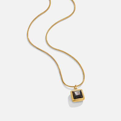 Riva Midnight Black Pendant Necklace