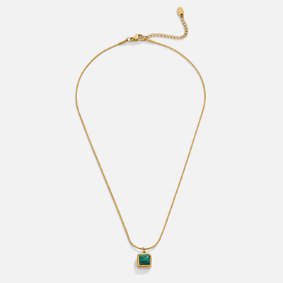 Riva Malachite Green Pendant Necklace