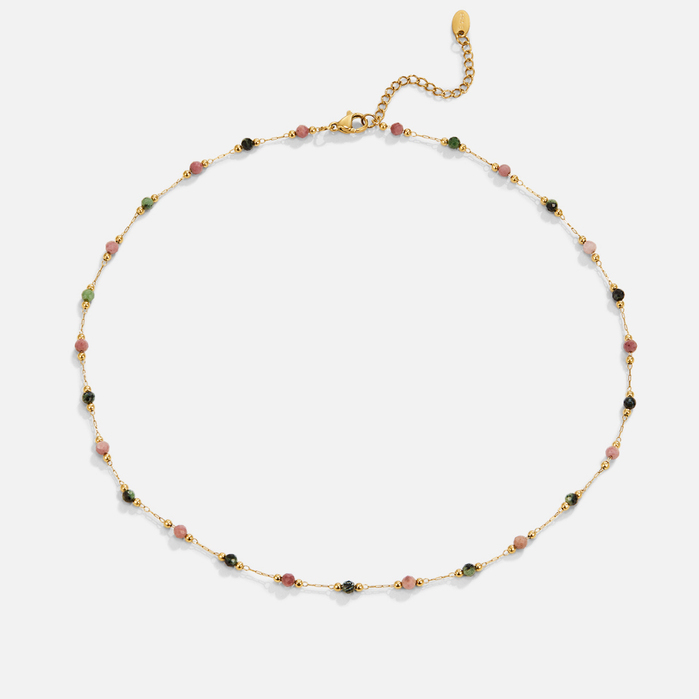 Lulu Spring Beaded Stone Necklace