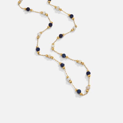 Lulu Midnight Beaded Stone Necklace