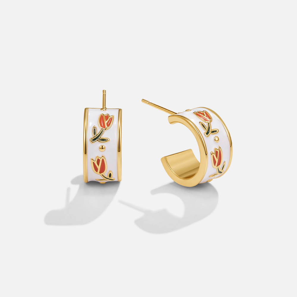 'Spring Bloom' Hoop Earrings