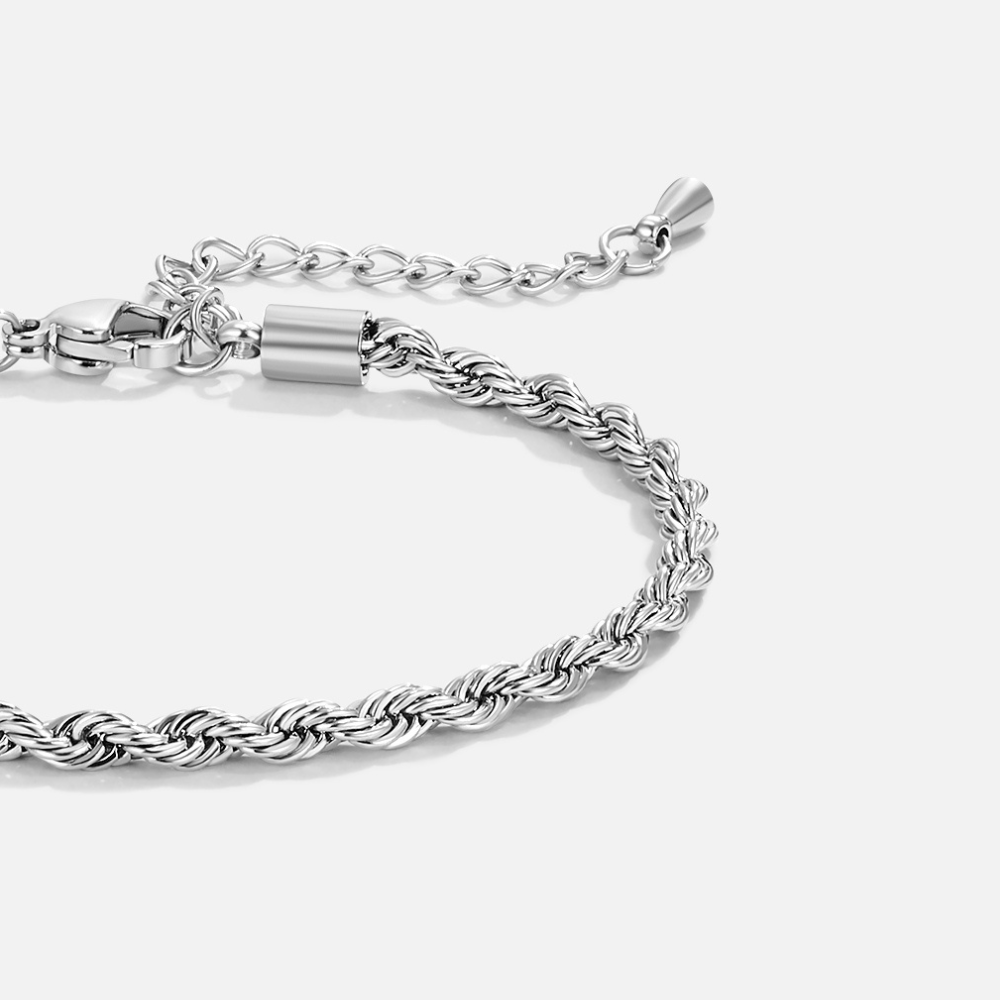 Twisted Chain Silver Bracelet