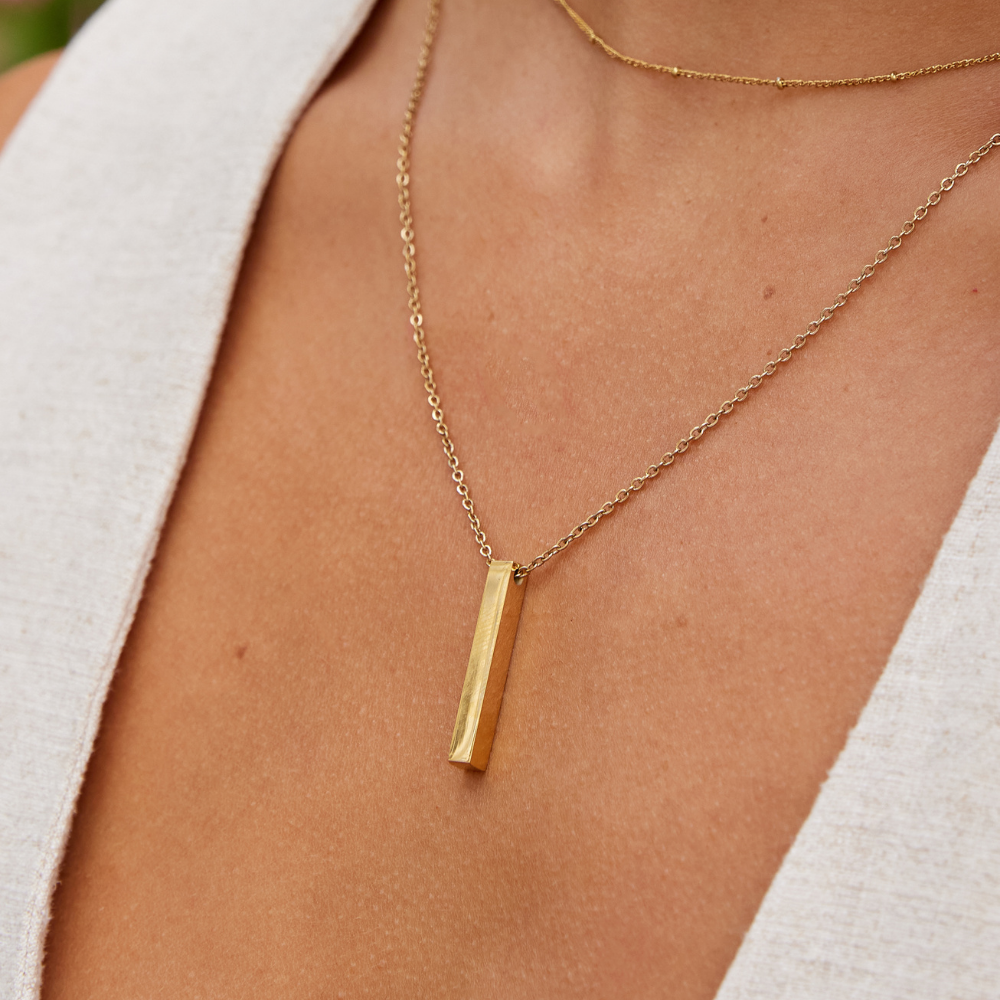 Lala Gold Bar Necklace