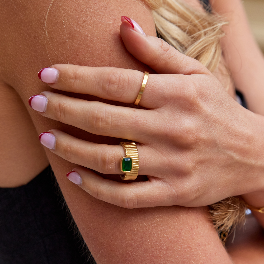 Giana Emerald Gold Ring