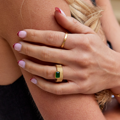 Giana Emerald Gold Ring