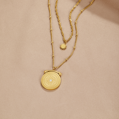Iris Layered Coin Necklace