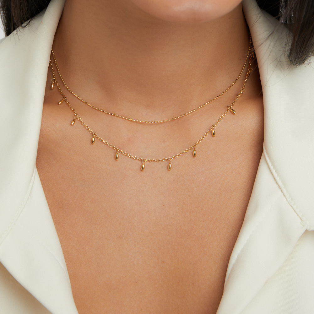 Lena Crystal Drop Necklace