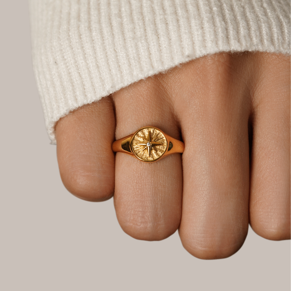 Nala Star Signet Ring - Beautiful Earth Boutique