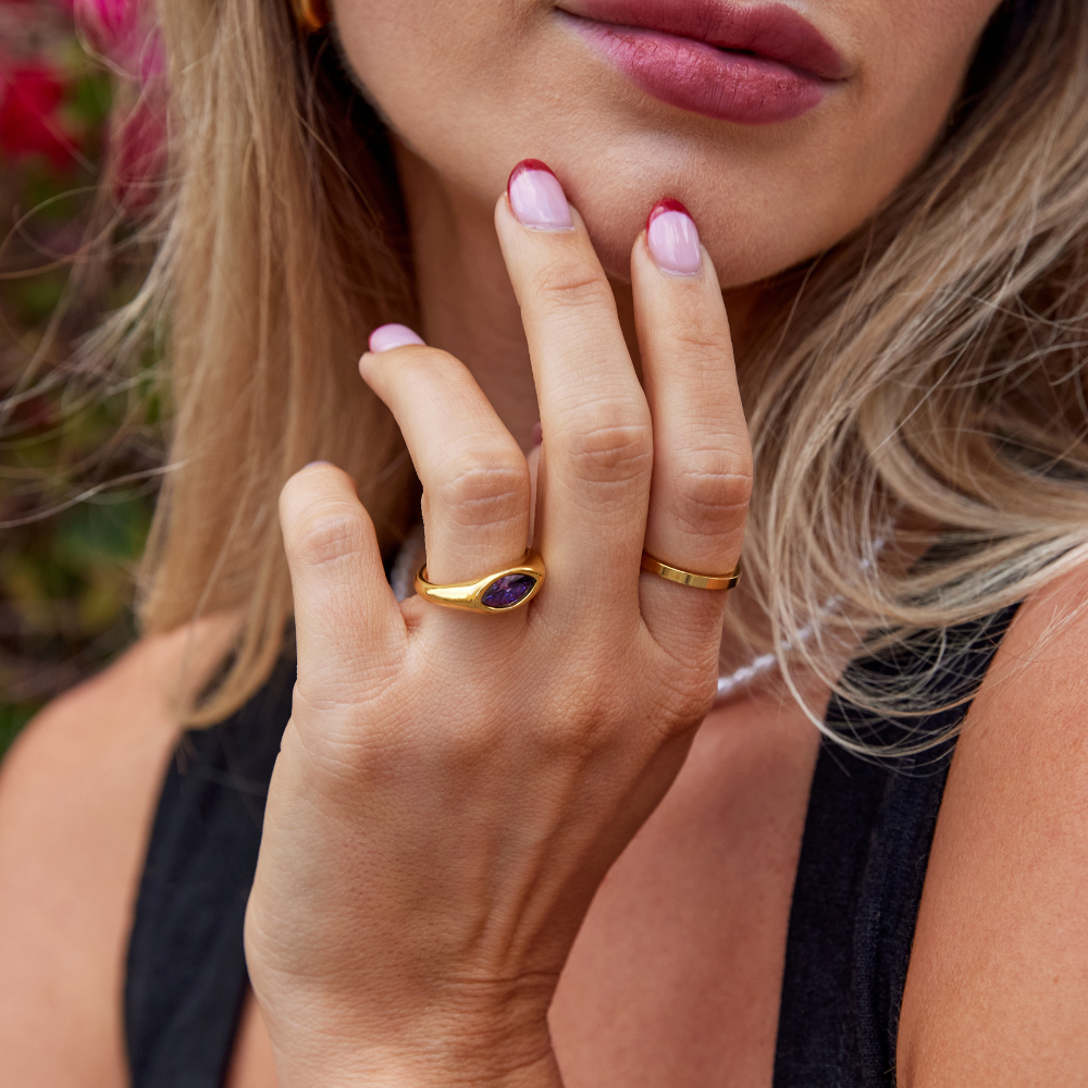 Purple Arizona Crystal Ring