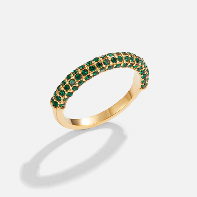 Emerald Crystal & Gold Ring