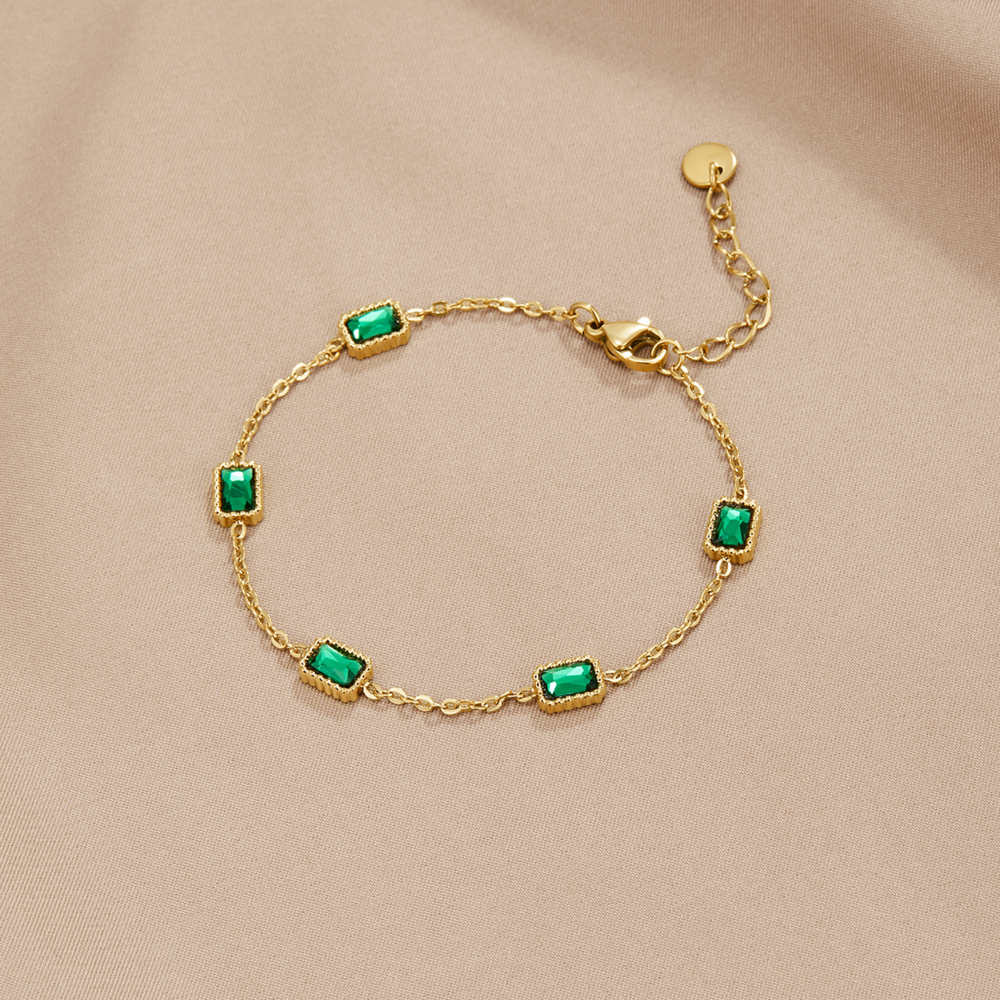 Trinity Emerald Bracelet