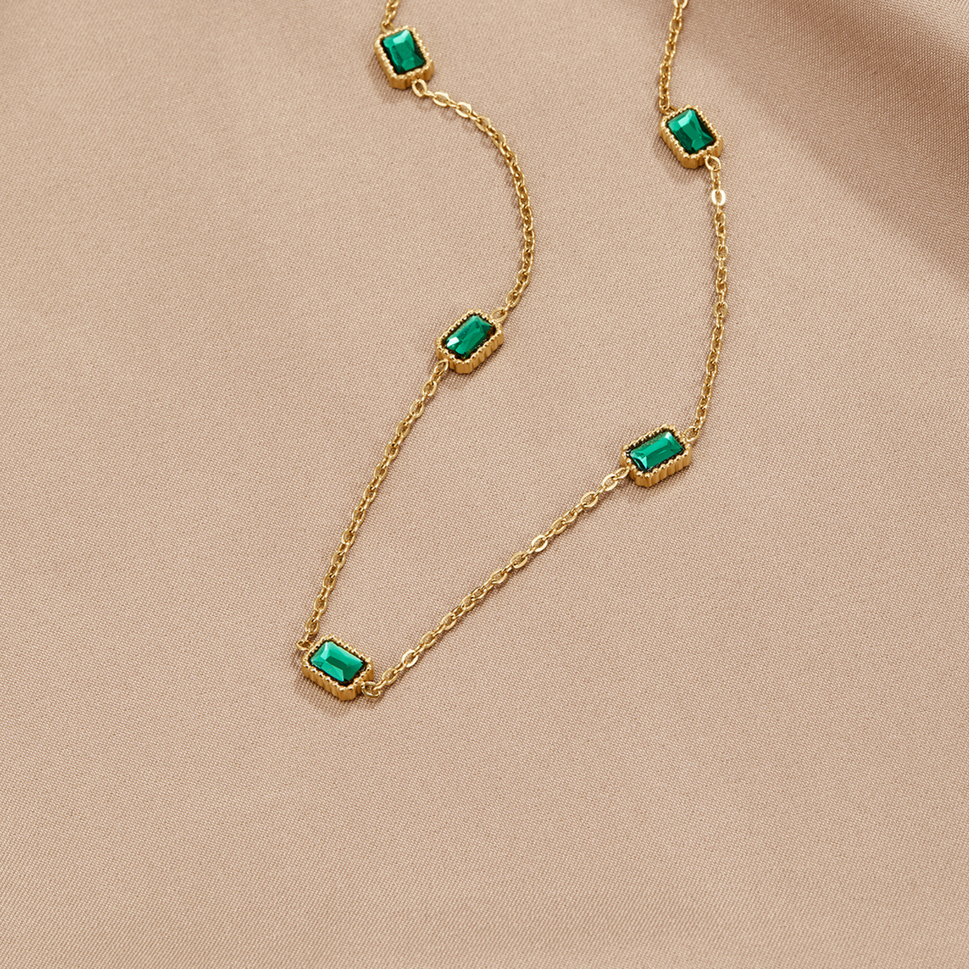 Trinity Emerald Necklace