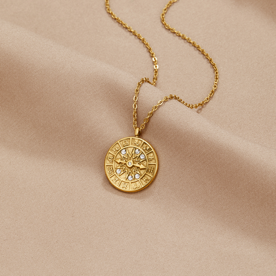 Zodiac Coin Gold Necklace