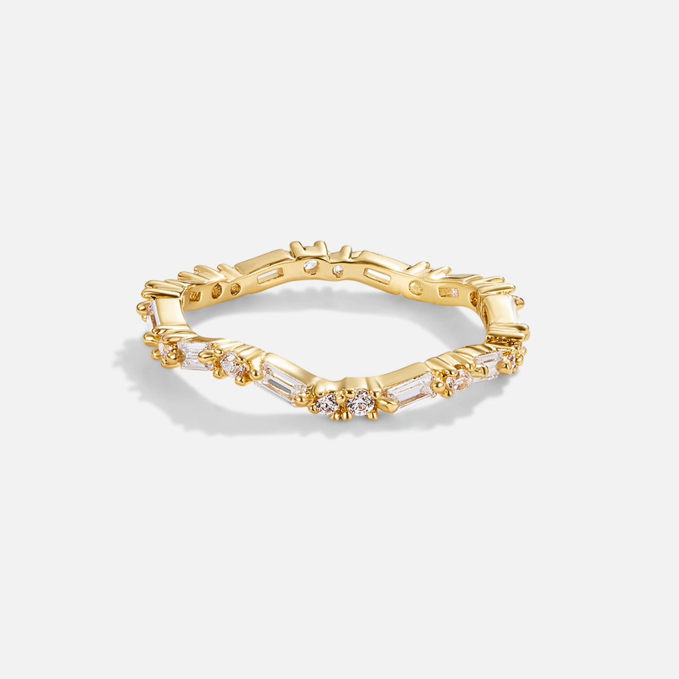 Amara Golden Baguette Crystal Ring - Beautiful Earth Boutique