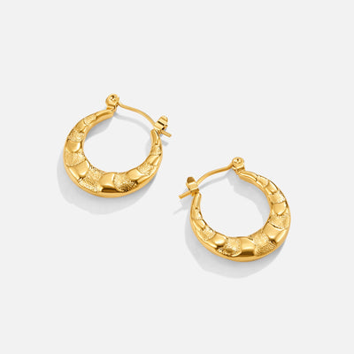 Anaya Geometric Gold Hoop Earrings - Beautiful Earth Boutique