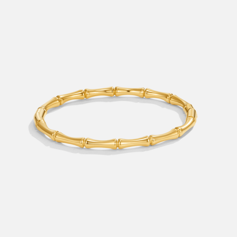 Ara Golden Bamboo Bangle - Beautiful Earth Boutique