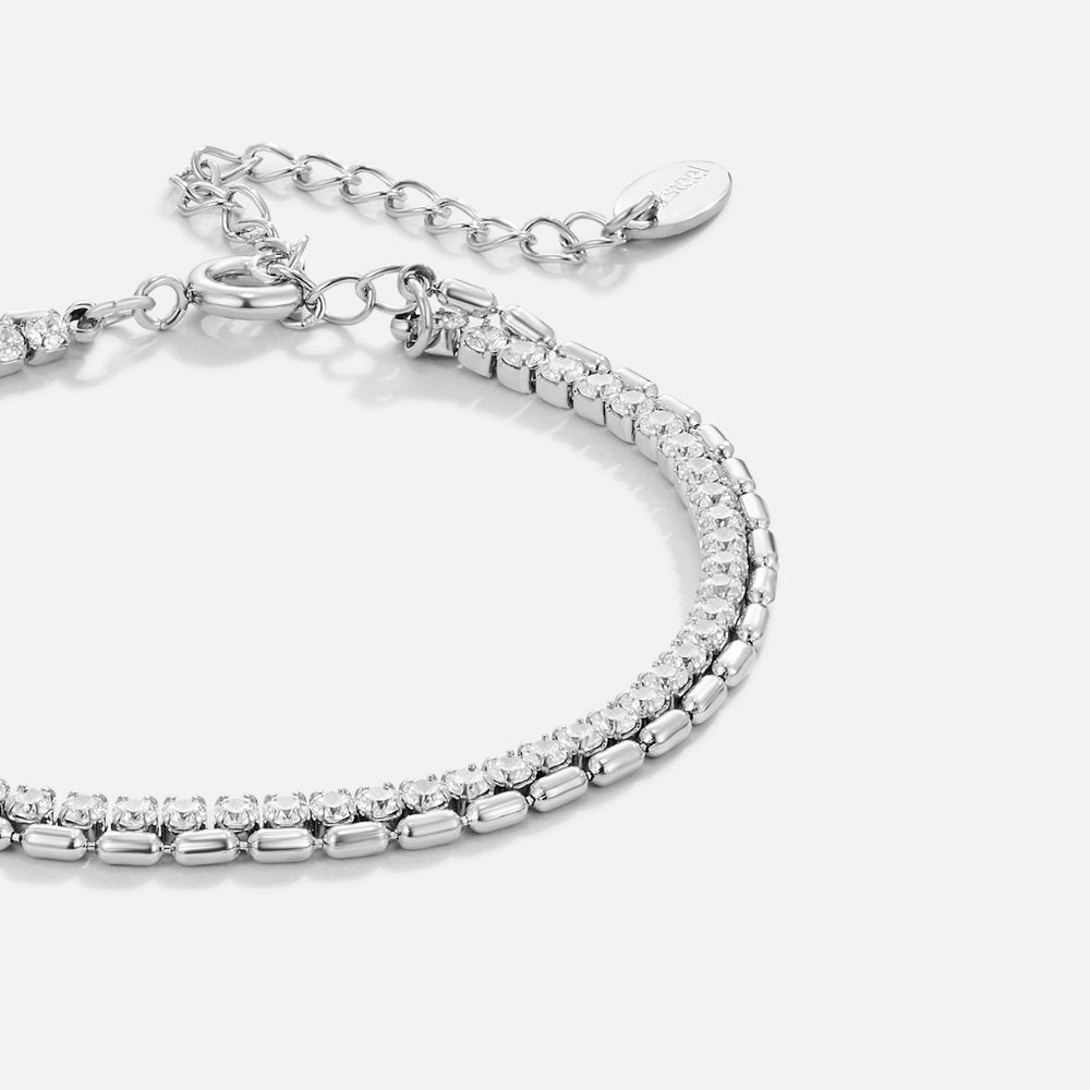 Arelia Crystal Silver Bracelet